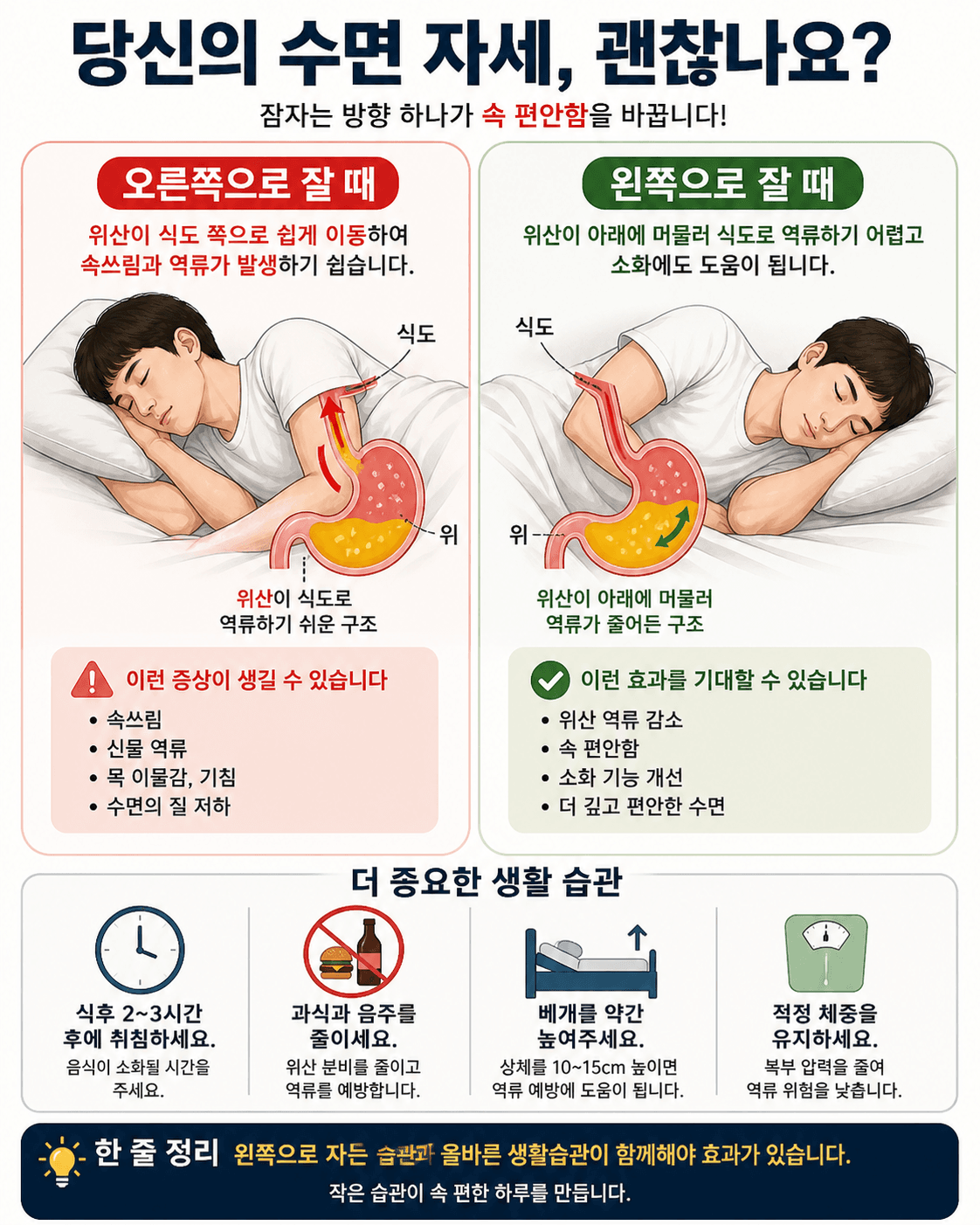 당신의 수면 자세, 괜찮나요