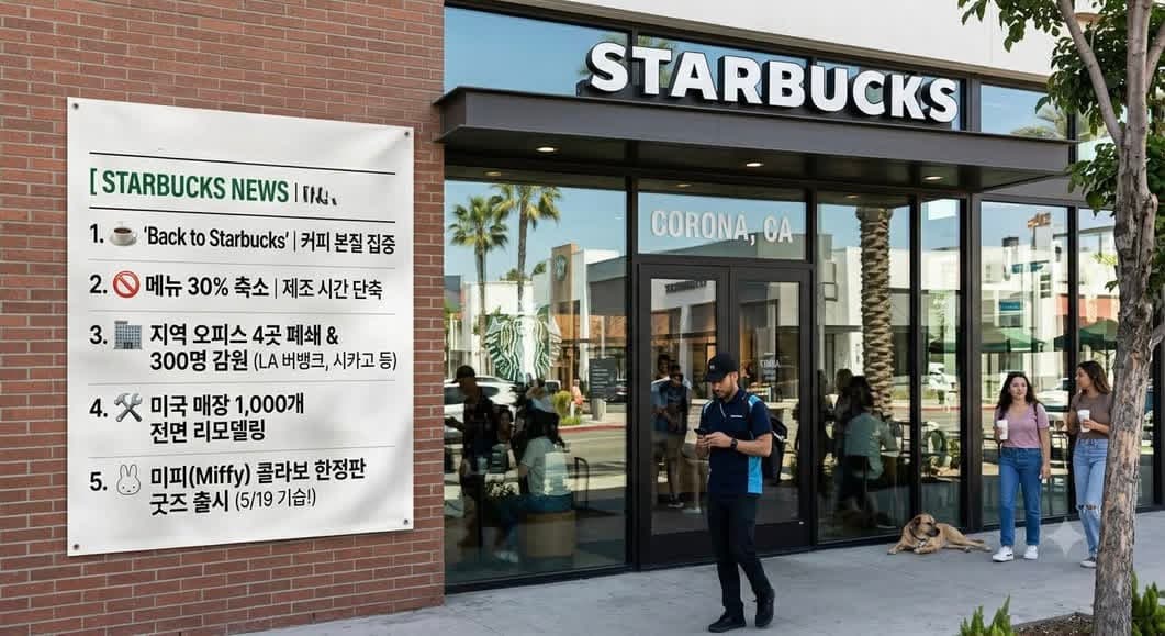“결국 메뉴의 30%를 날린다” 미국 스타벅스 본사 전격 발표, 지금 난리 난 이유