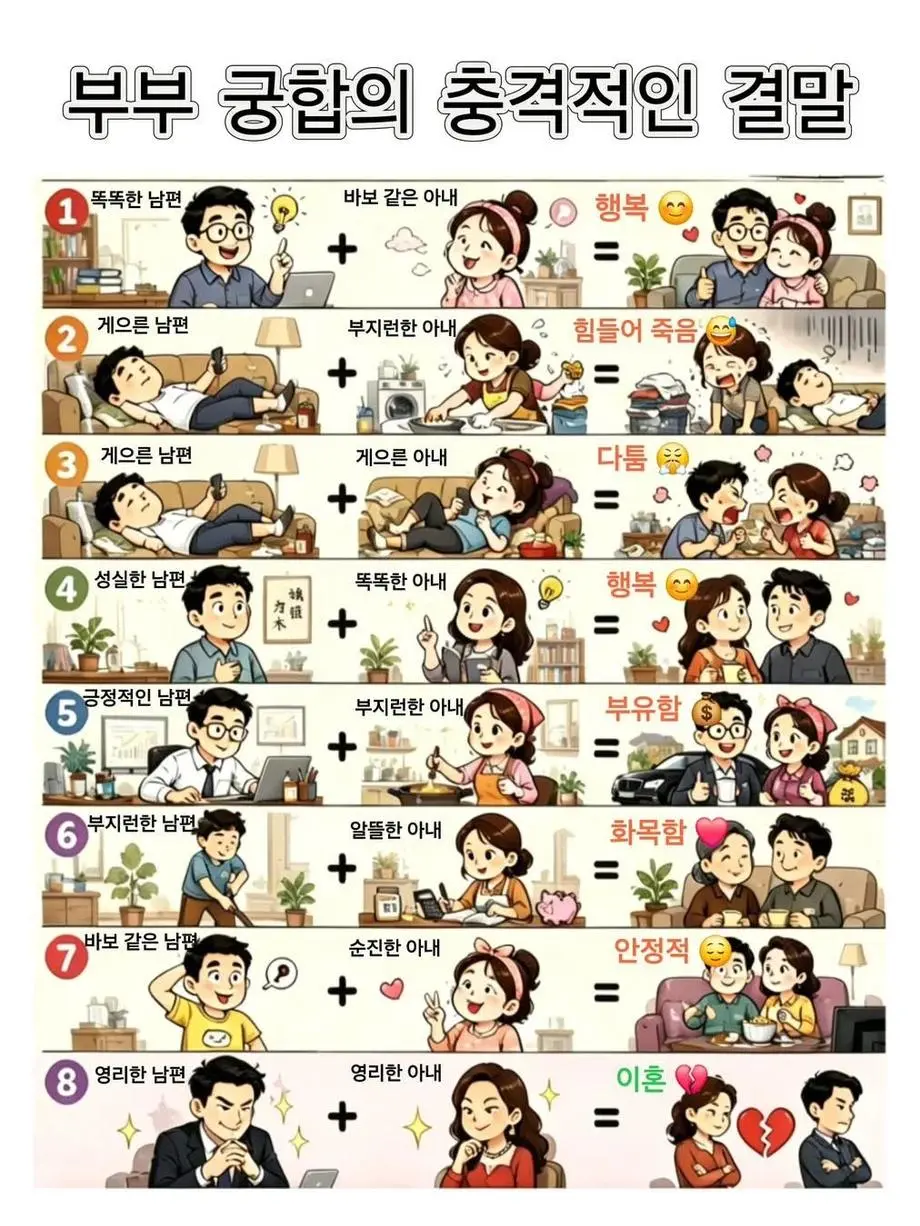 부부궁합 8가지 유형