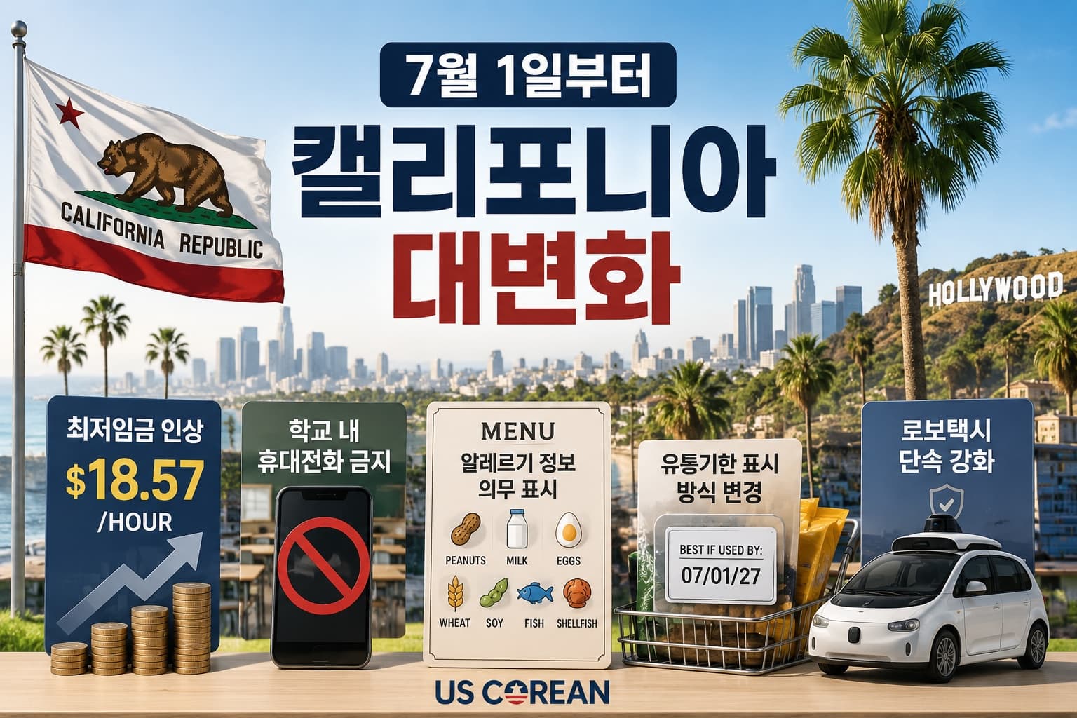 7월 1일부터 바뀌는 캘리포니아 대변화