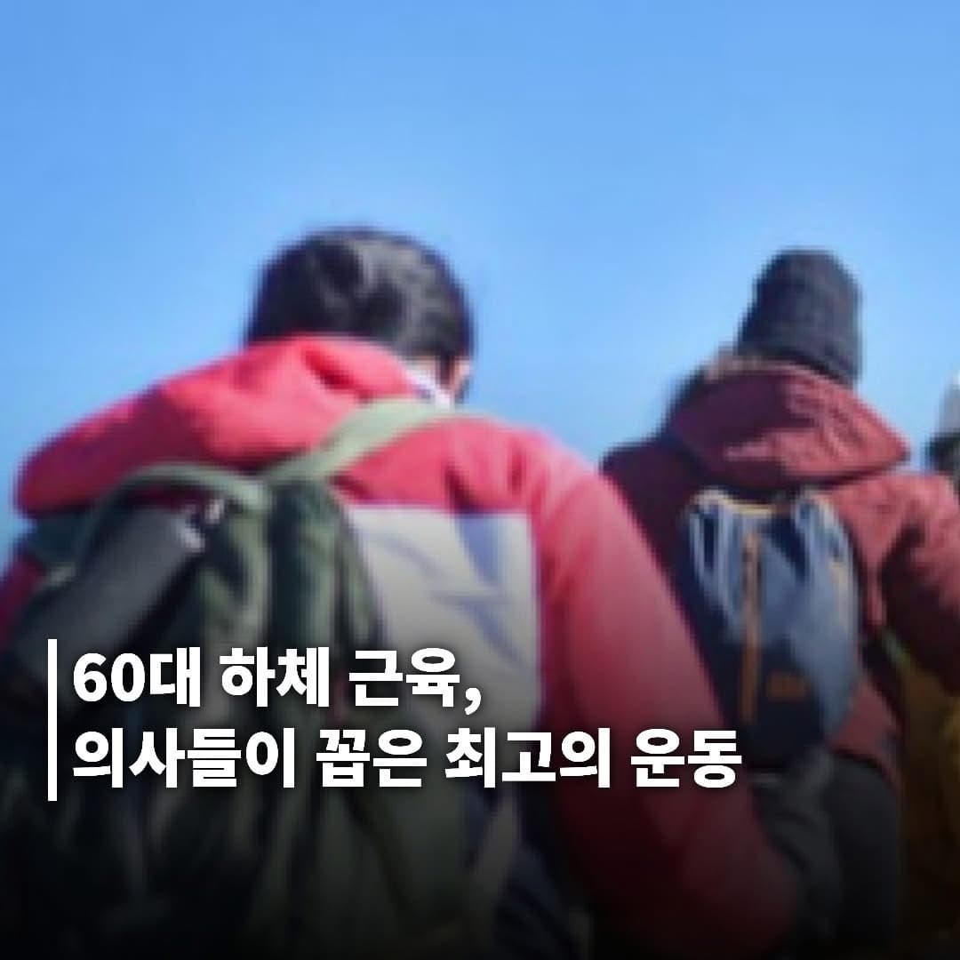 60대 하체 근육 강화, 의사들이 꼽은 최고의 운동은?