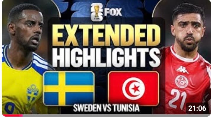 Sweden vs Tunisia Extended Highlights 🌎🏆 2026 FIFA World Cup™