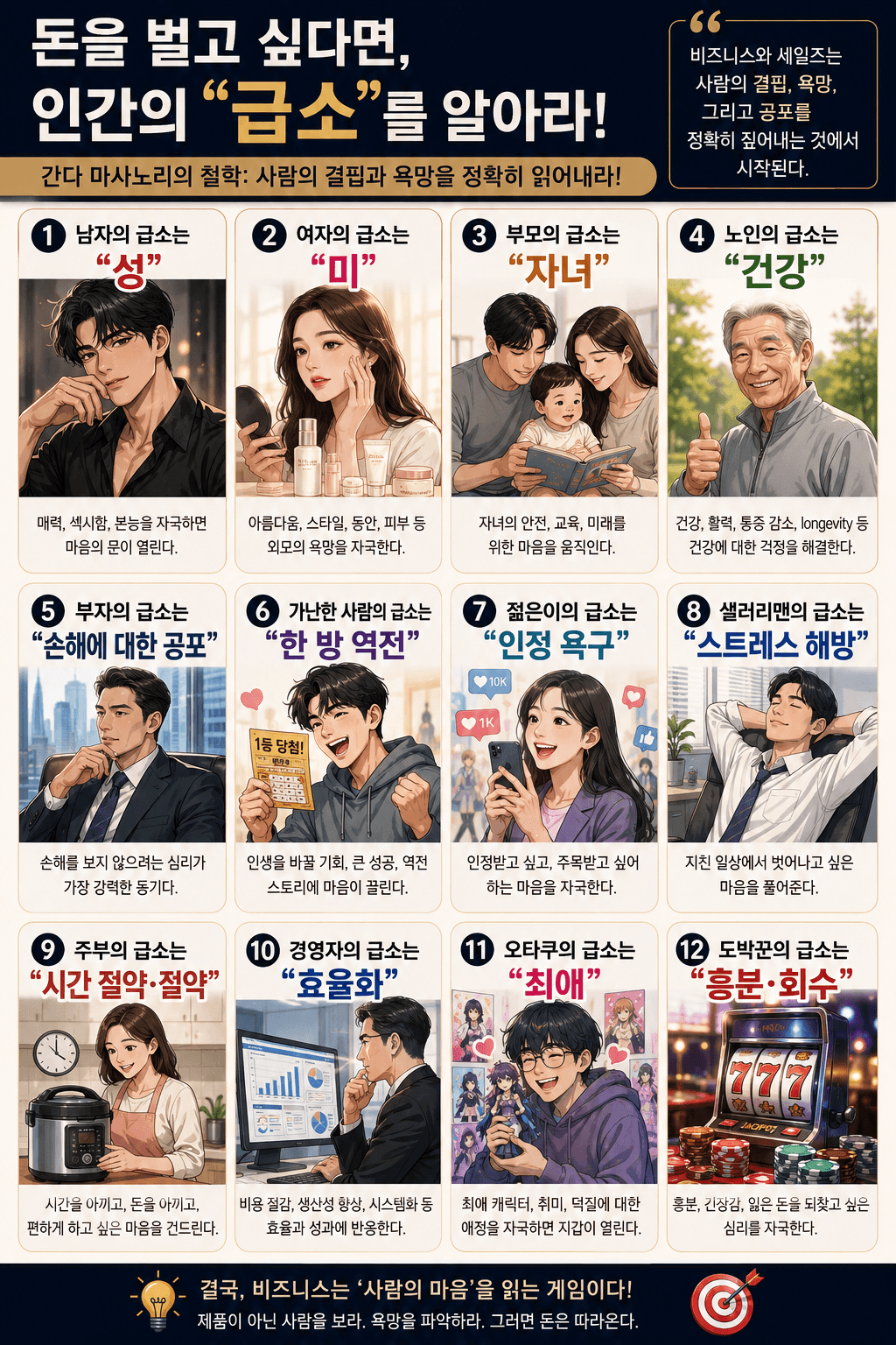 돈을 벌고 싶다면, 사람의 마음부터 읽어라