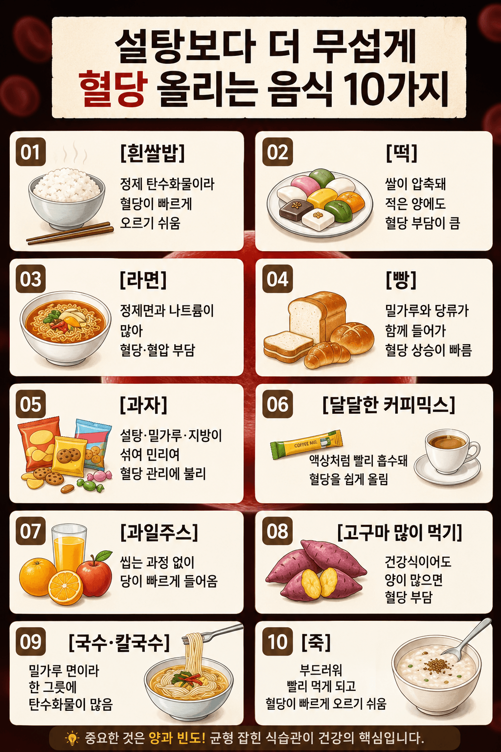 설탕보다 더 무서운 음식? 중요한 것은 ‘무엇을 먹느냐’보다 ‘얼마나, 어떻게 먹느냐’입니다.