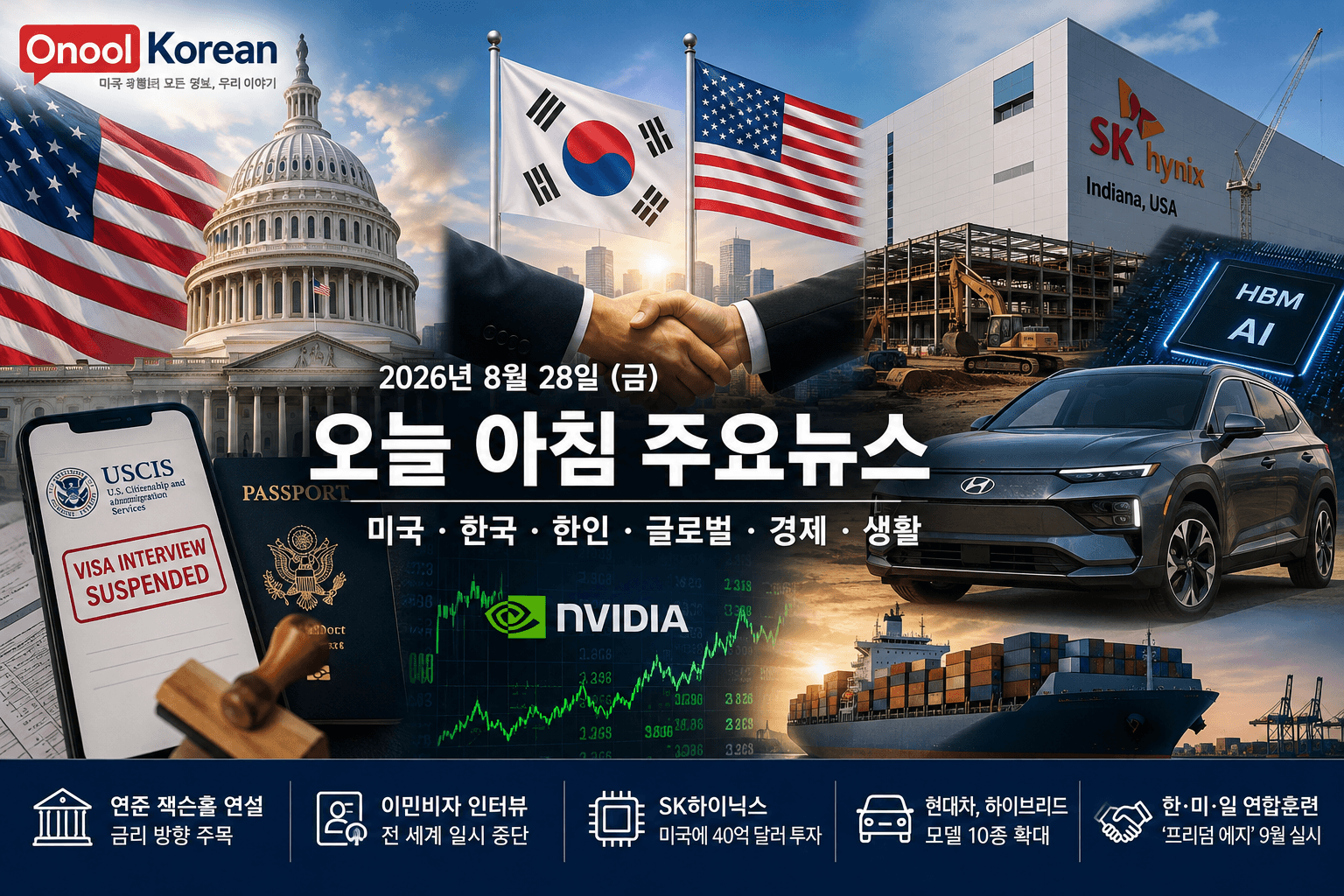 오늘코리안 | 2026년 8월 28일 아침 주요뉴스 20
